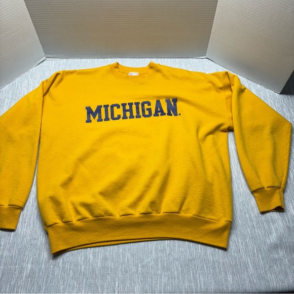 Vintage 90s University of Michigan Wolverines Sweatshirt Sz Men's XL - Picture 2 of 8